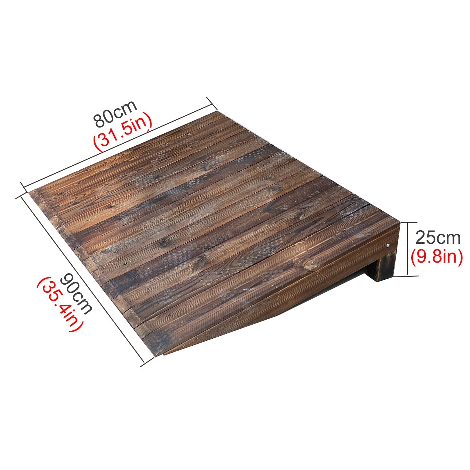 Rampas de Madera para Sillas de Ruedas para el hogar- 4/7/7.8/9.8 Pulgadas de Elevación, Rampas de Umbral de Servicio Pesado para Scooters Andadores Bicicletas, Puerta Delantera/Rampa de Entrada al