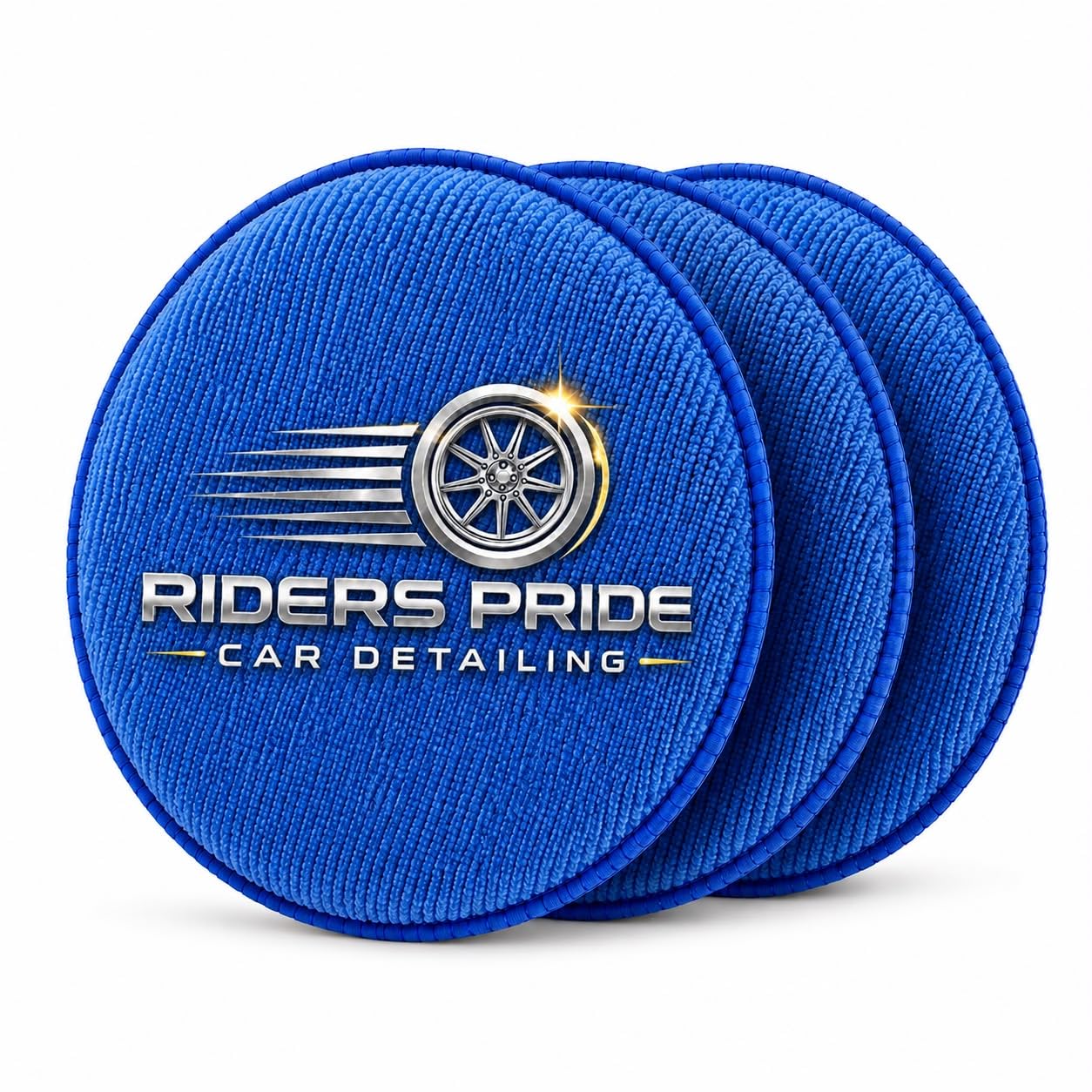 Riders Pride Microfiber Reusable Round Polishing Pads, 3-Piece Set, Ultra-Soft Applicator Pads with Finger Band, Multipurpose for Car, Bike, Window, Wax, Polish & Detailing-image-41