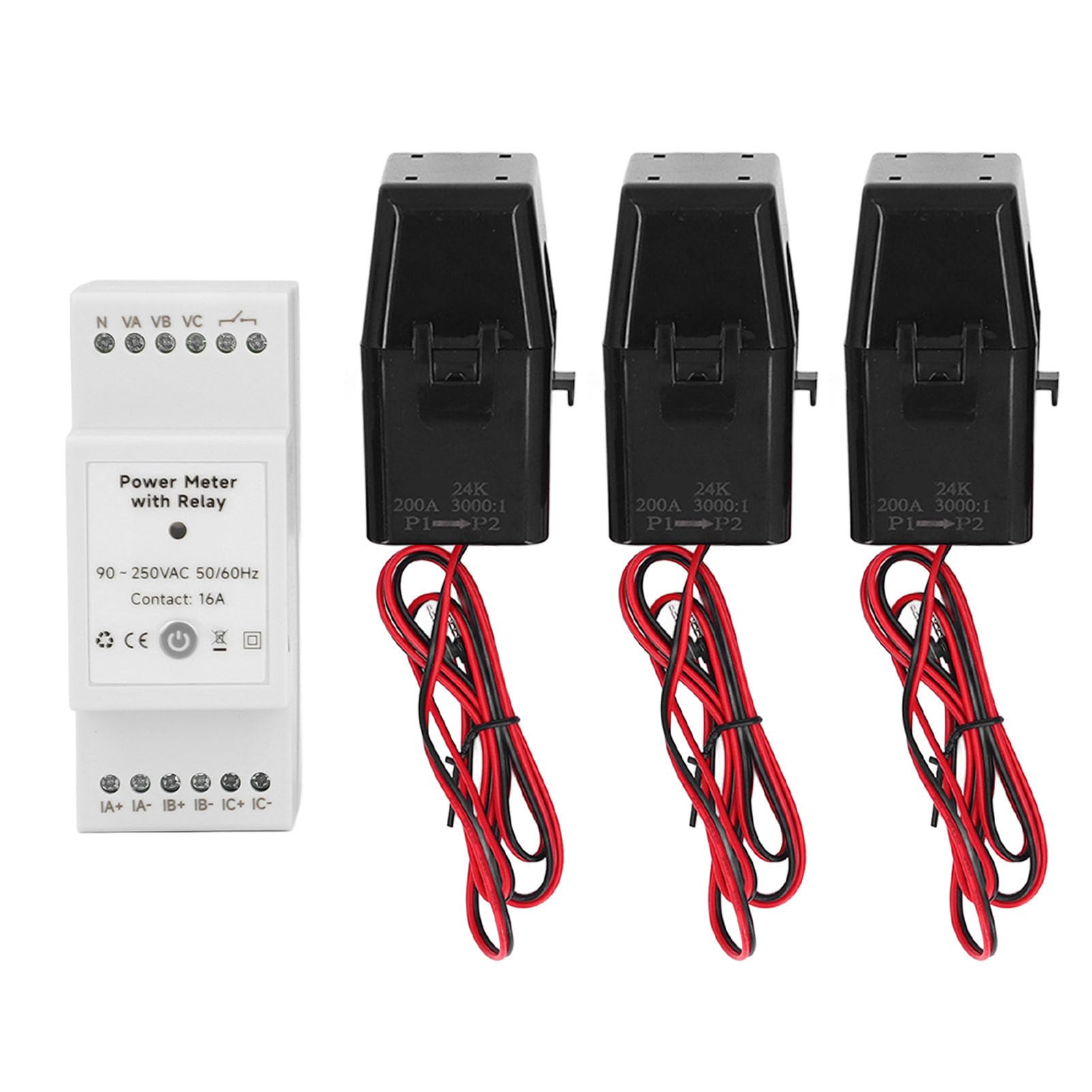 Medidor De EnergíA Inteligente Con Interruptor Con Pinza De 3 200 A, Control Mediante AplicacióN MóVil, Medidor De EnergíA TrifáSico De 4 Cables Para Solar Fotovoltaico