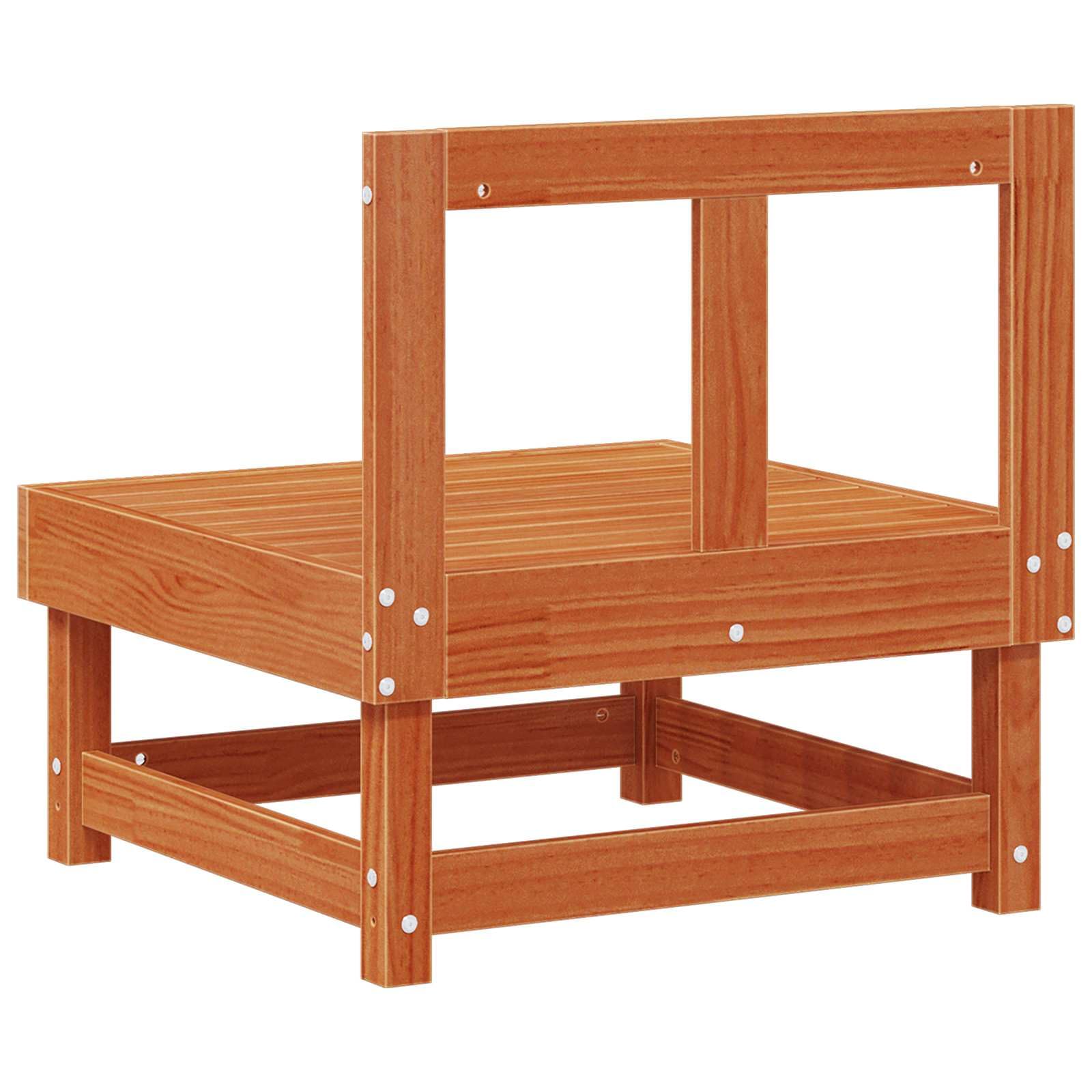 Sofa ogrodowa z litego drewna sosnowego, woskowany brąz