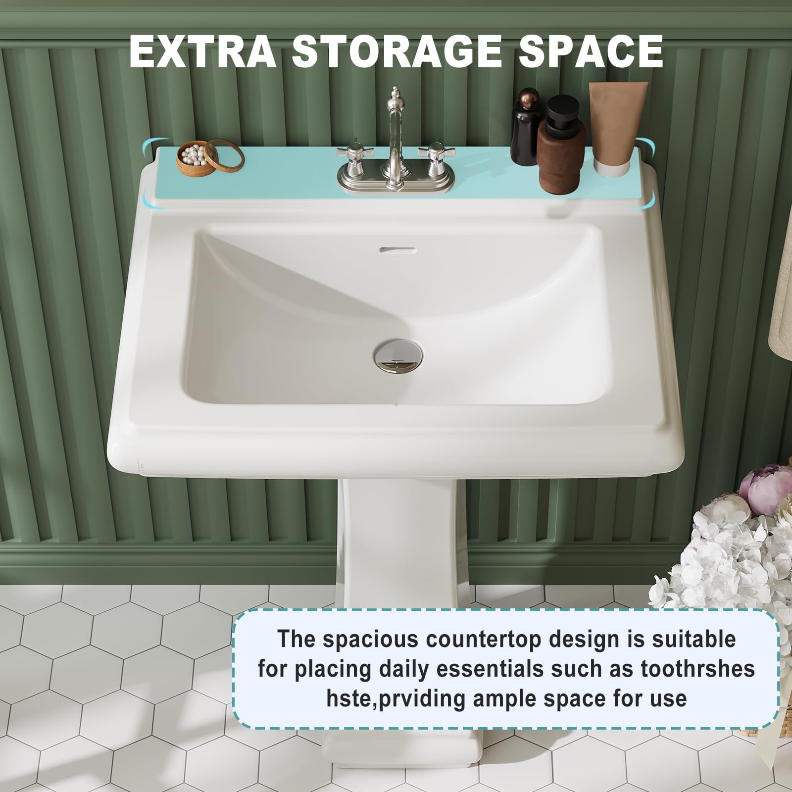 Bathroom Pedestal Sinks,Rectangular Pedestal Sink 26