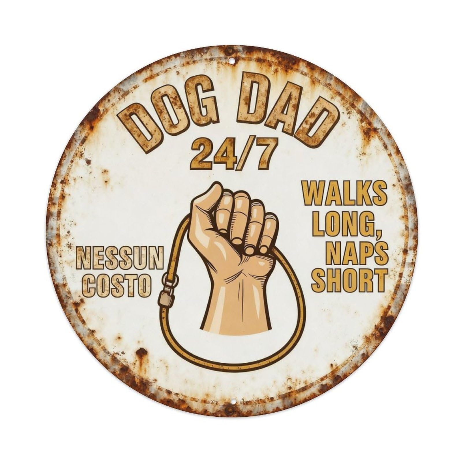 Dog Dad 247 Metal Tin Sign Plaque