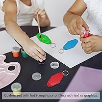 Vista 5 de PATIKIL Vintage Motel Llavero, en blanco Hotel Llaveros Llaveros