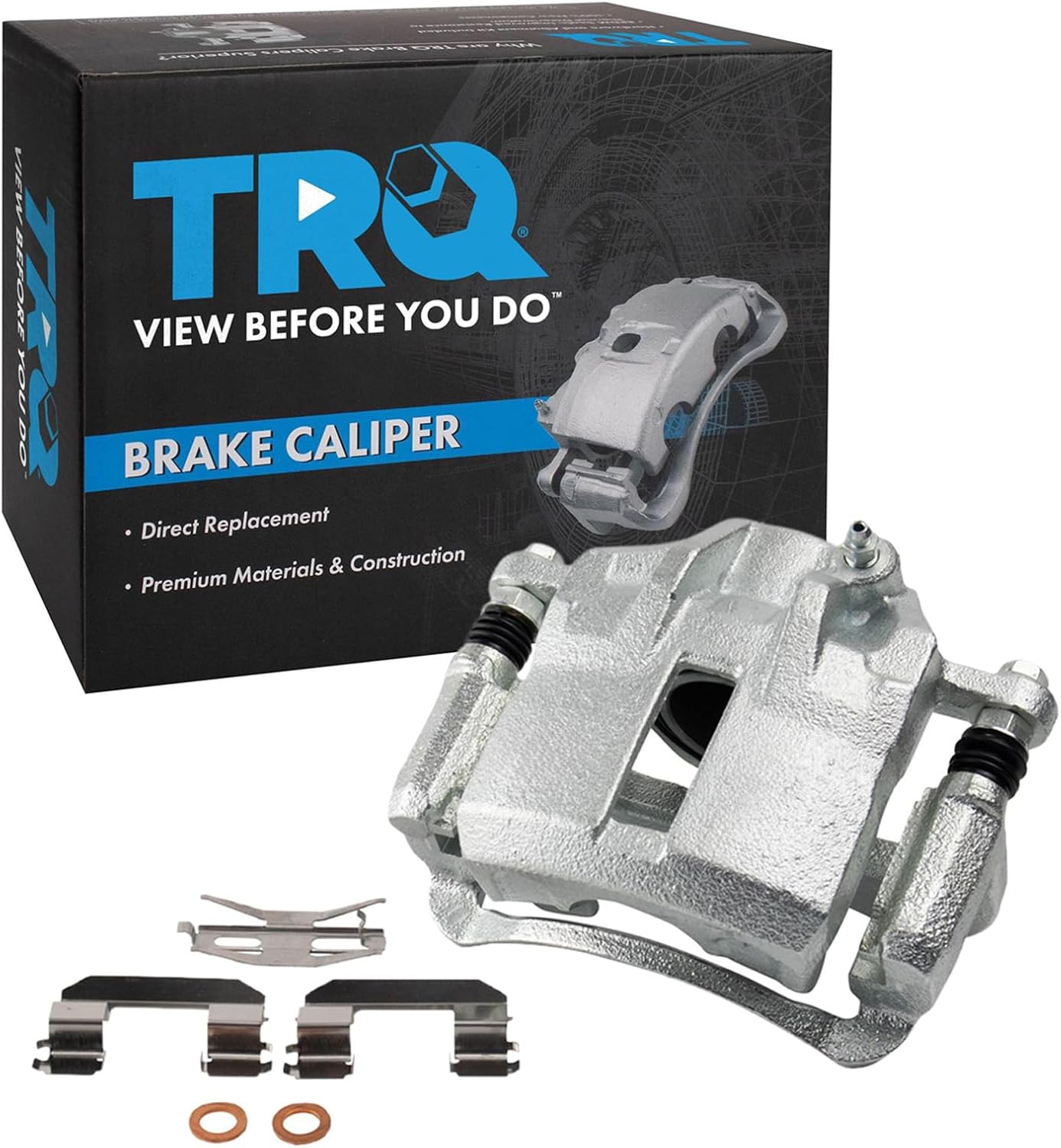 TRQ Front Right Brake Caliper w/Bracket Passenger Side Compatible with 2002-2005 Hyundai Elantra