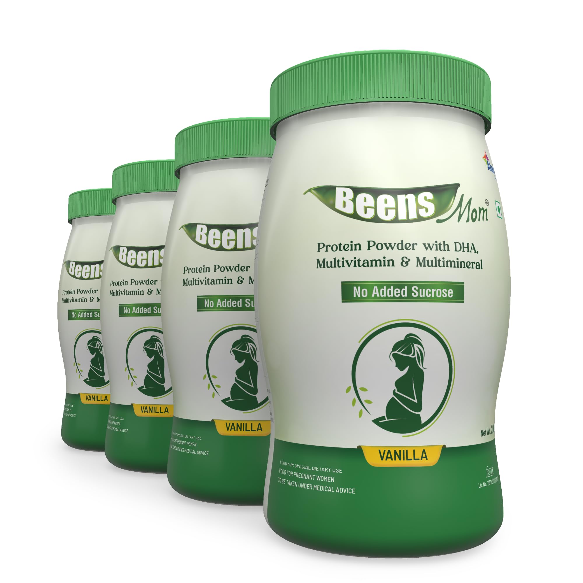 BEENS MOM Nutritional Protein Powder with DHA, Multivitamin, Minerals, Choline & Dietary Fiber for Pregnant Mothers, Supports Fetal Brain Development | VANILLA FLAVOUR | (800g (4 x 200g)) (B0D9NKXC4R) Amazon Price History, Amazon Price Tracker