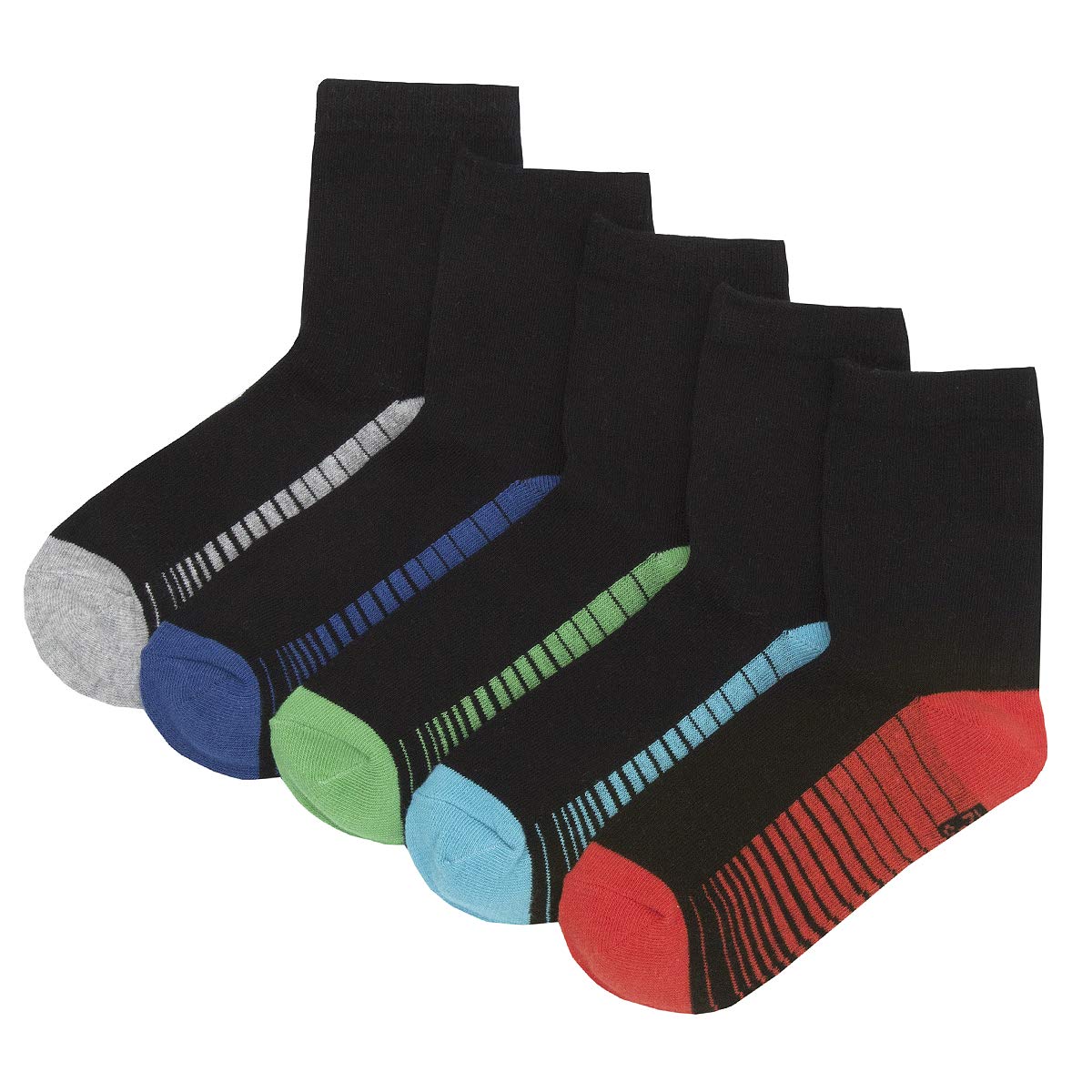 Boys Girls Heel Toe Cotton Rich 5-10 Pairs Socks