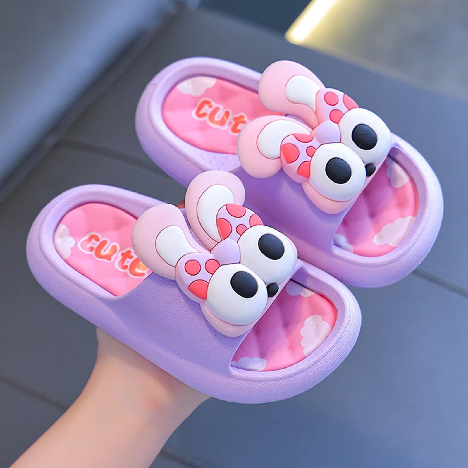 YHQZNLXQ Generisch Sandalias y Zapatillas para niñas con Parte Inferior Gruesa, Transpirables, Antideslizantes, Dibujos Animados