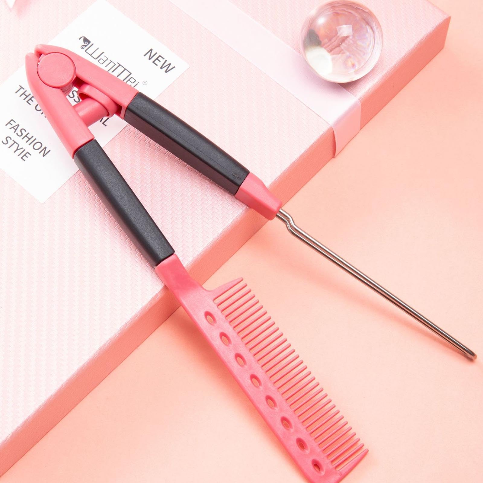 JTQYFI Straightening Comb Hair Straightener Combs Firm Grip For Knotty Hair, 23.5cm x 9cm x 9.3cm - Image 2