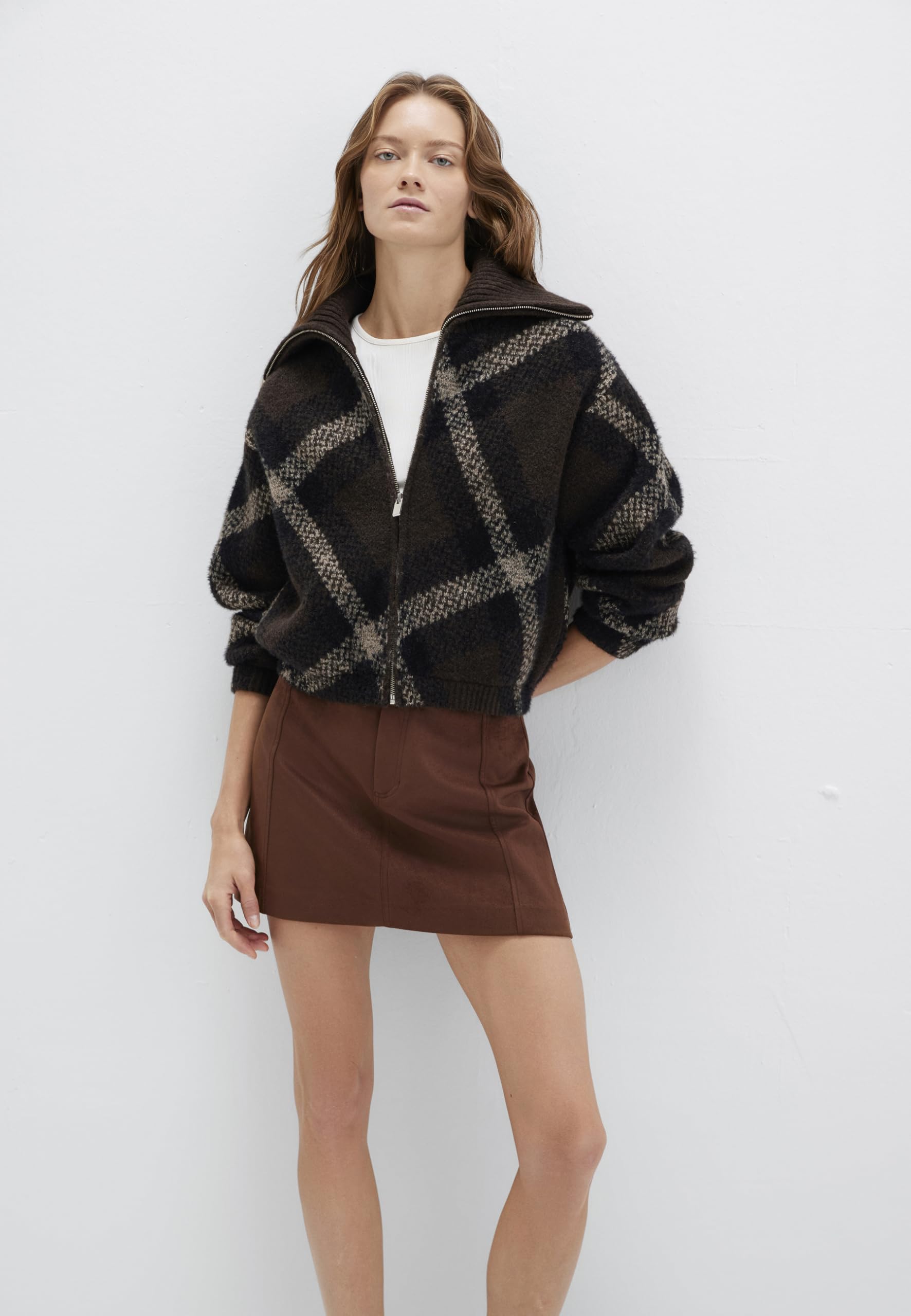 Mavi Zipper Cardigan Sweater Mujer