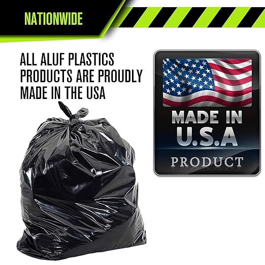 Bolsas para basura Aluf Plastics negras 45 galones x100 miniatura 3