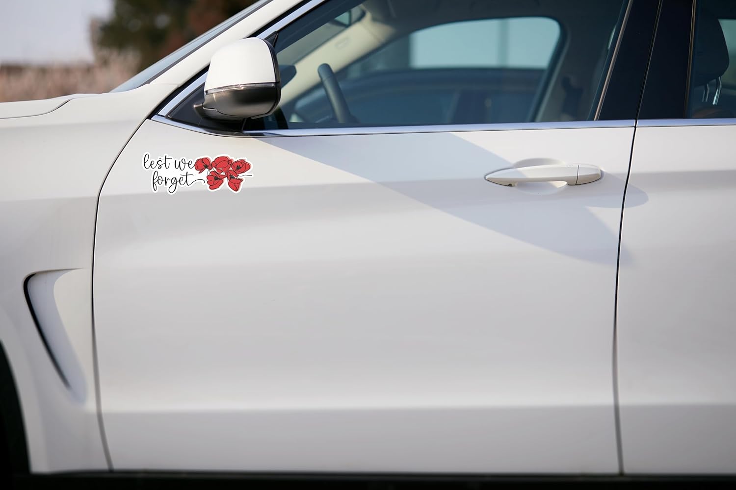 2 x 15cm Lest We Forget Vinyl Stickers - Remembrance Day Memorial Service Poppy Field Poppies British Flower War Scrapbook Sticker #81798