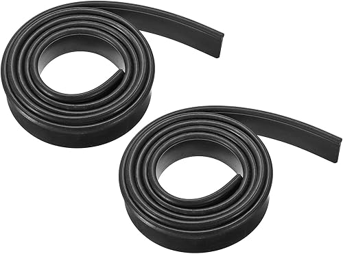 MECCANIXITY Goma de repuesto para ventana, vidrio, puertas de ducha, pared de azulejos, 42.13 pulgadas, color negro, paquete de 2