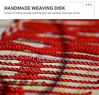 Vista 5 de Suministros de macramé, 1 juego de discos redondos para trenzar, discos redondos, cuerda de cuentas de espuma, placa trenzada, tejer, herramientas