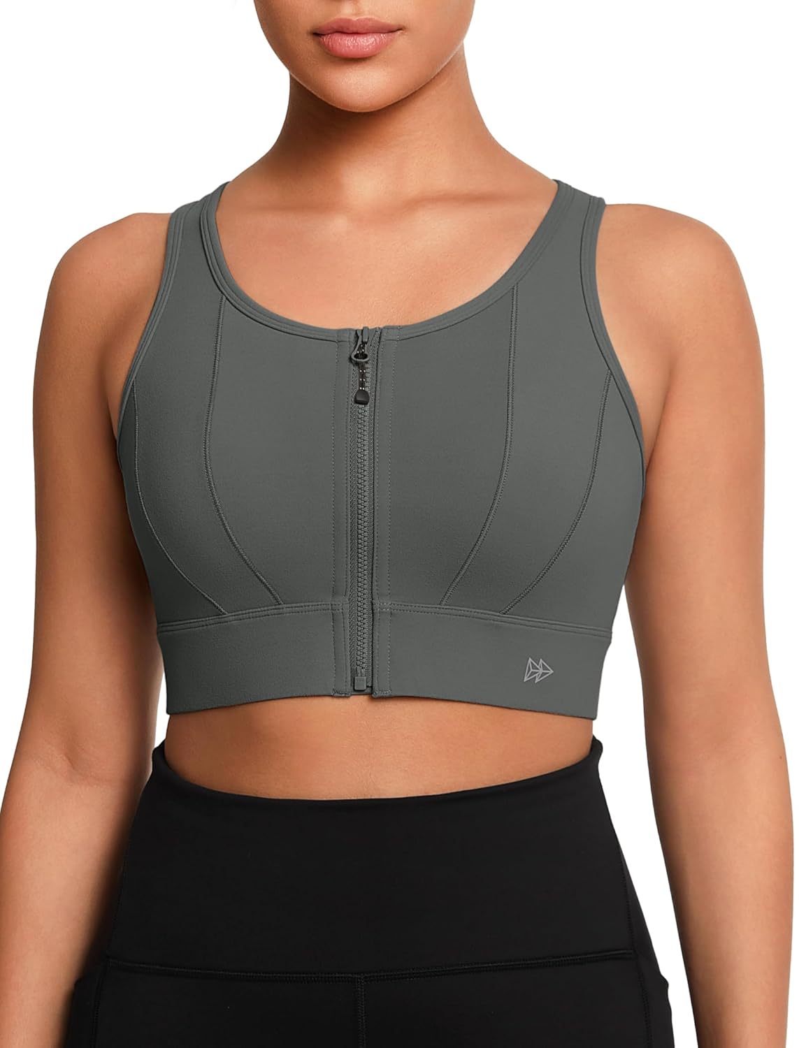 Yvette Front Closure Sports Bras for Women High Support Large Bust Supportive Sports Bra High Impact for Running