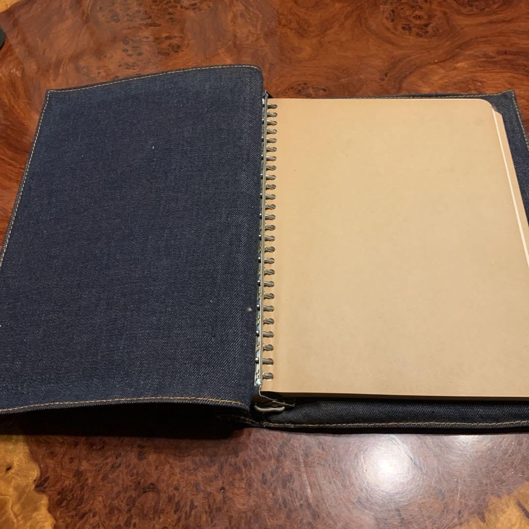 希少　made in USA濃紺デニムカバーノート　スコビルボタン Amazon.co.jp: 希少 made in USA濃紺デニムカバーノート スコビル