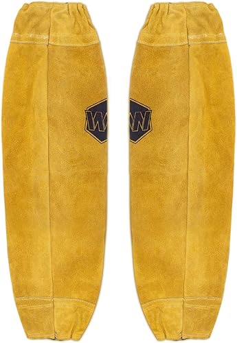 HANDLANDY Mangas de soldadura resistentes al fuego, protección de brazo para hombres y mujeres, talla única