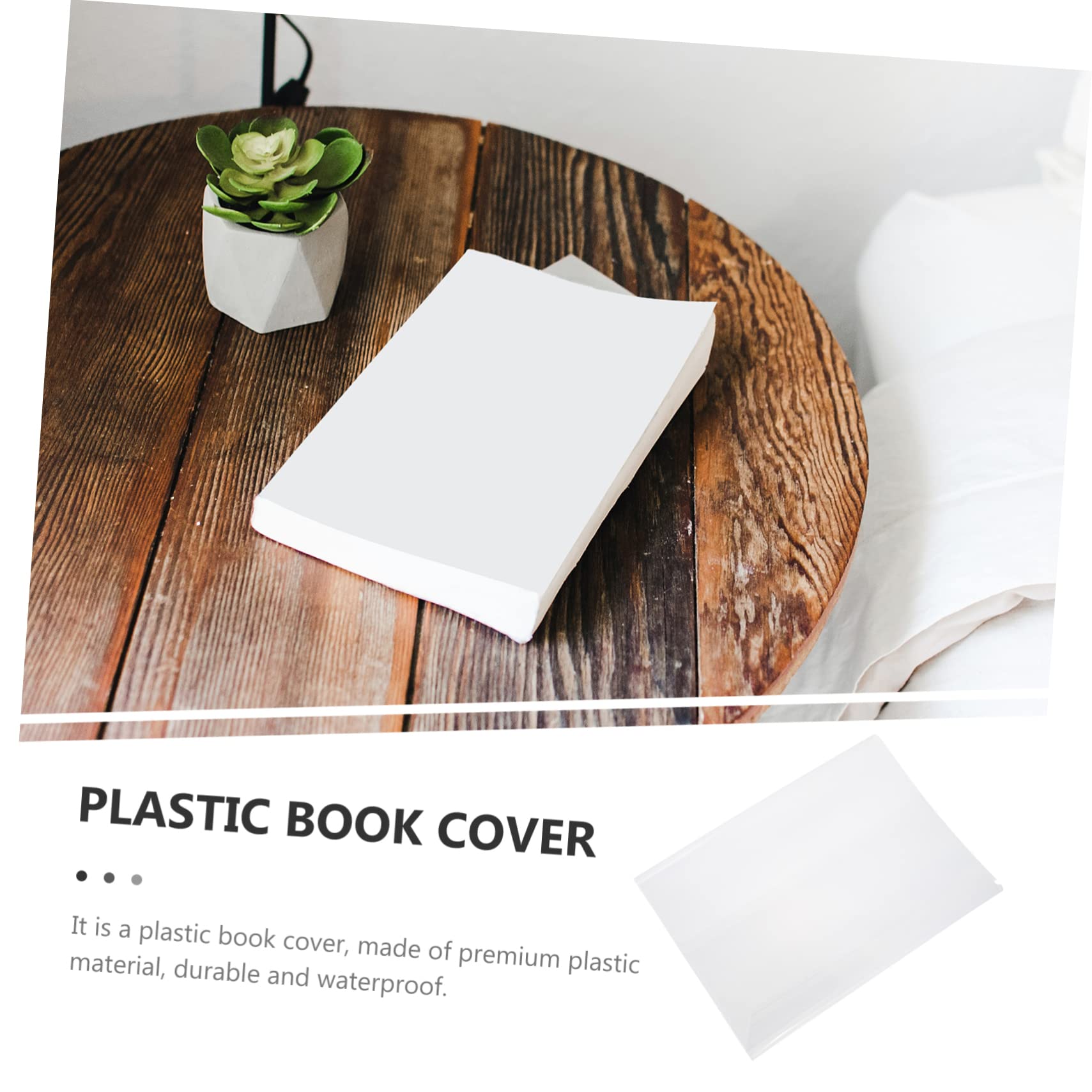 SHINEOFI 50pezzi Copertina Trasparente Per Libri Pz Protezione e Riutilizzabile Adatta Per Libri Di Testo e Quaderni Design Pvc Per Studenti
