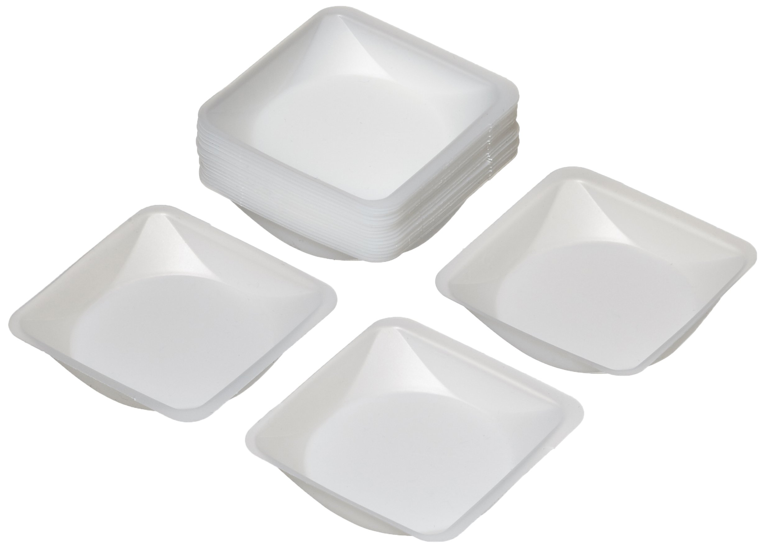 neoLab Polystyrol Einmal-Wägeschale, Weiß, 7ml Kapazität, 41mm x 41mm x 8mm, 500 Stück