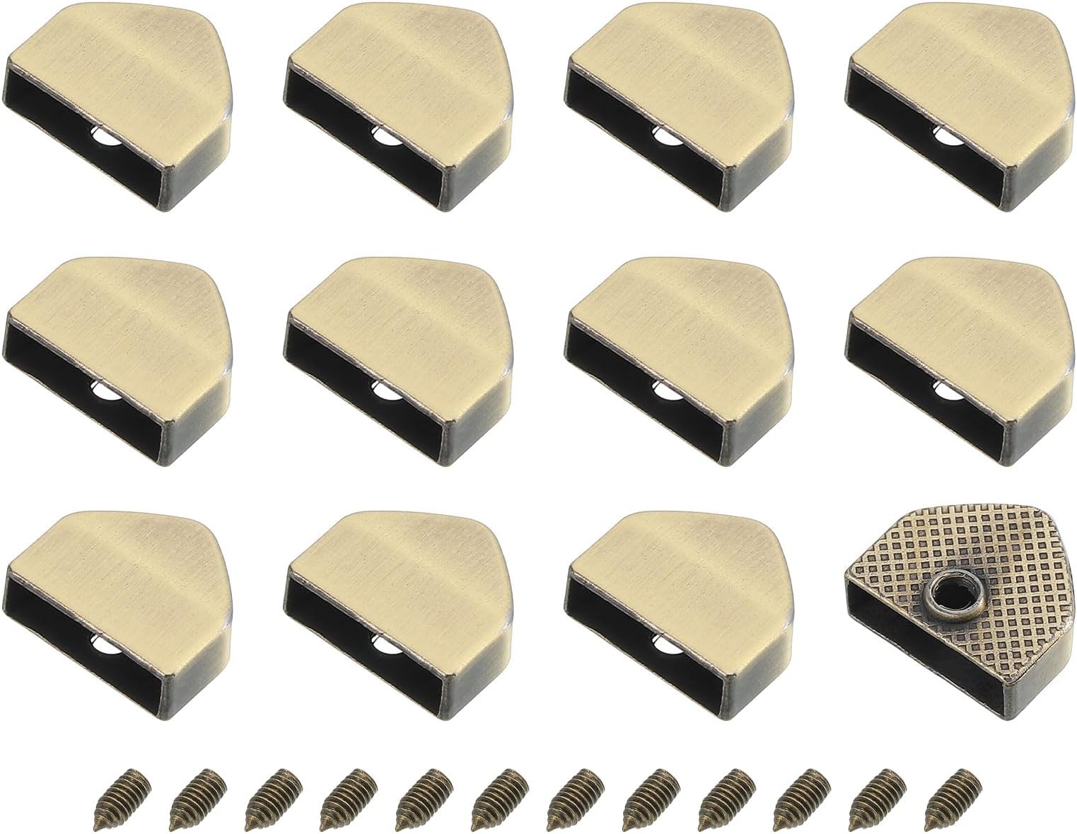 uxcell Belt Buckle End Tips, Pentagon Webbing Zipper Tips Clip Buckles with Screws for DIY Sewing Craft Purse Belt Repair