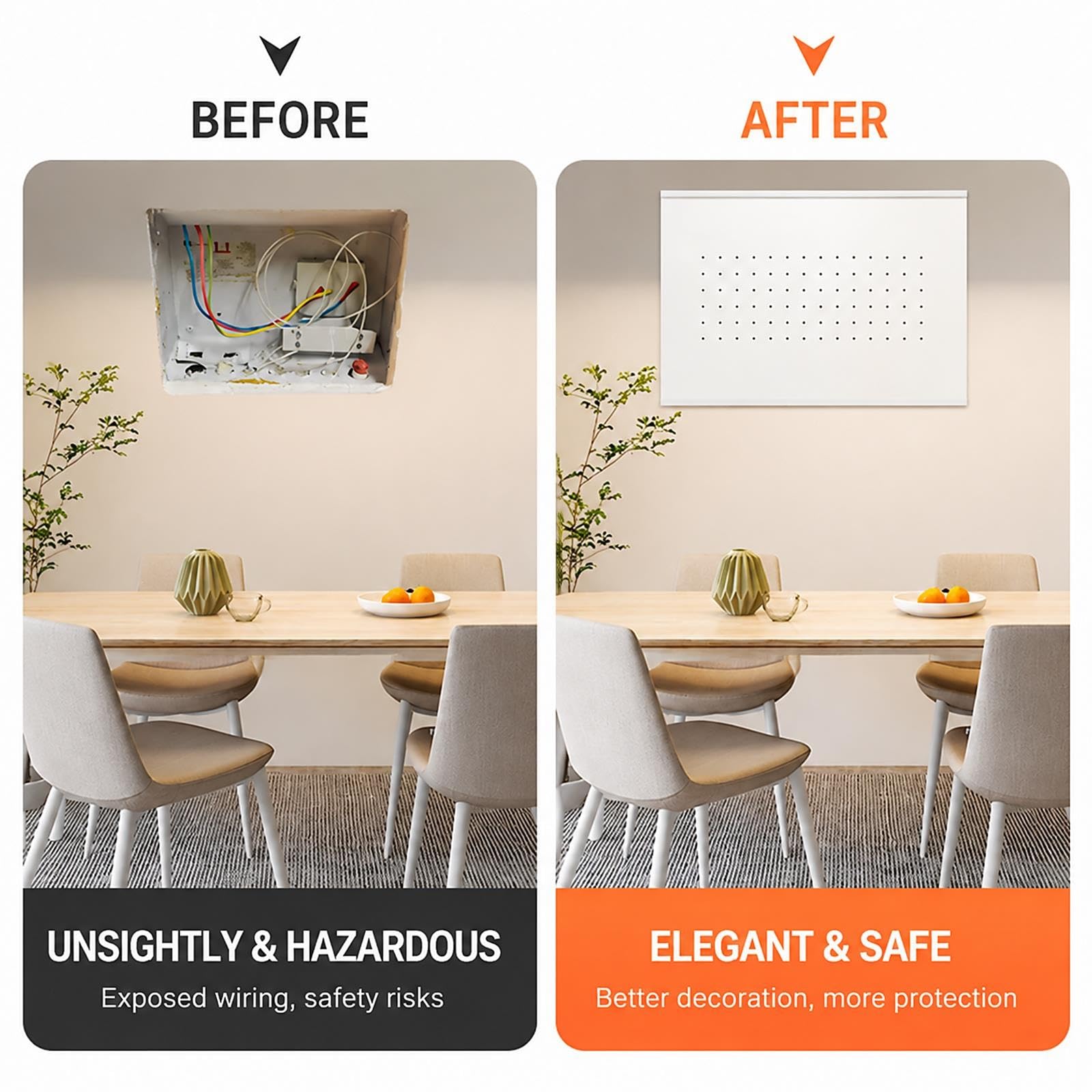 Tapa Contador Luz Acrílica con Riel de Aluminio e Instalación Sin Taladros