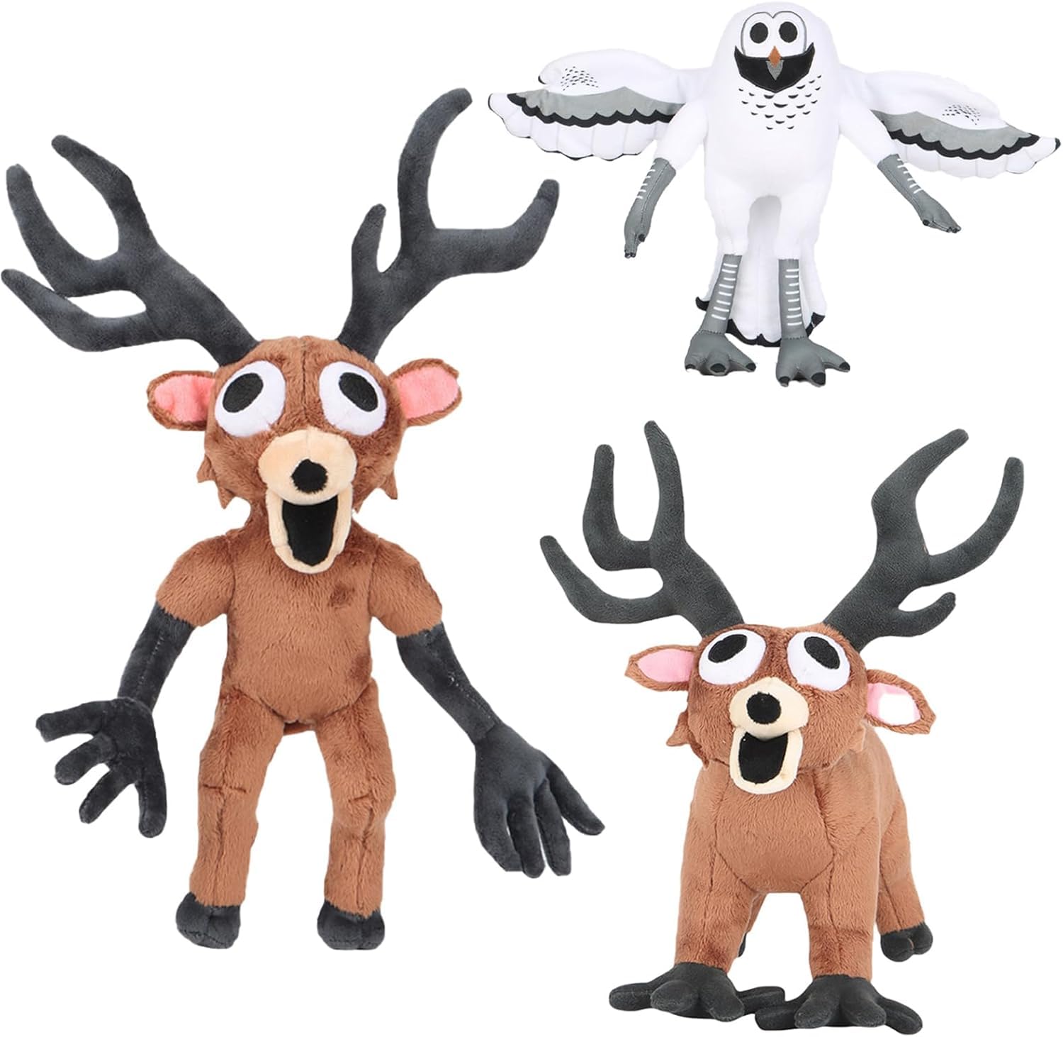 Amazon.co.jp: 森の99夜風 周辺 ぬいぐるみ 置物 シカ 手作り人形