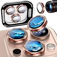 Vista 16 de Uyiton Protector de lente de cámara para iPhone 17 Pro Max/17 Pro/16 Pro Max/16 Pro/15 Pro Max/15 Pro/14 Pro Max/14 Pro - Cubierta de cámara