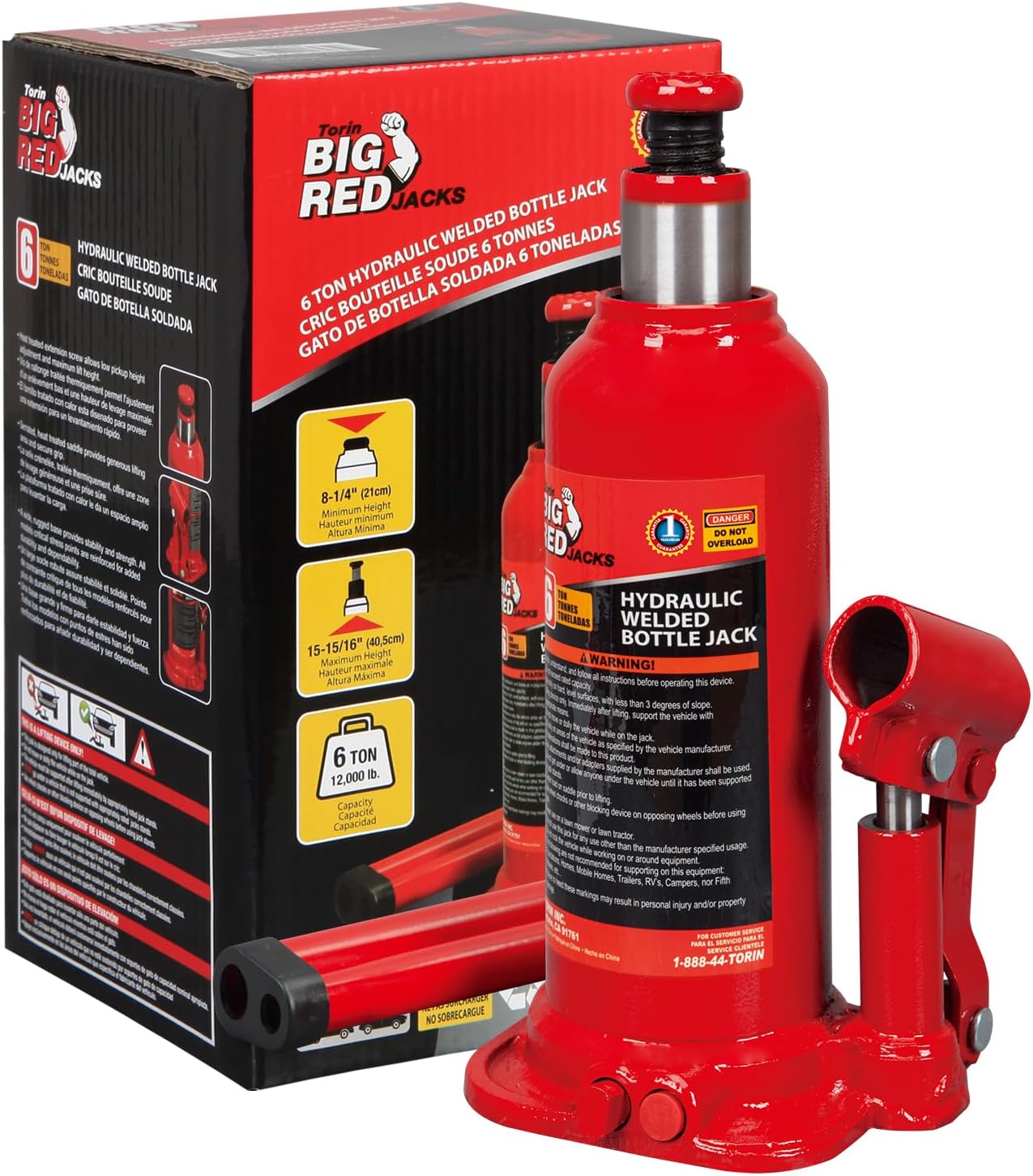 Torin Jack T90603 Hydraulic Bottle Jack (6 Ton)