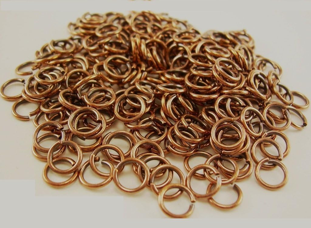 16 Ga Antique Copper 6 Mm O/d Jump Ring 190 P. 1 Oz Saw-cut Made in USA