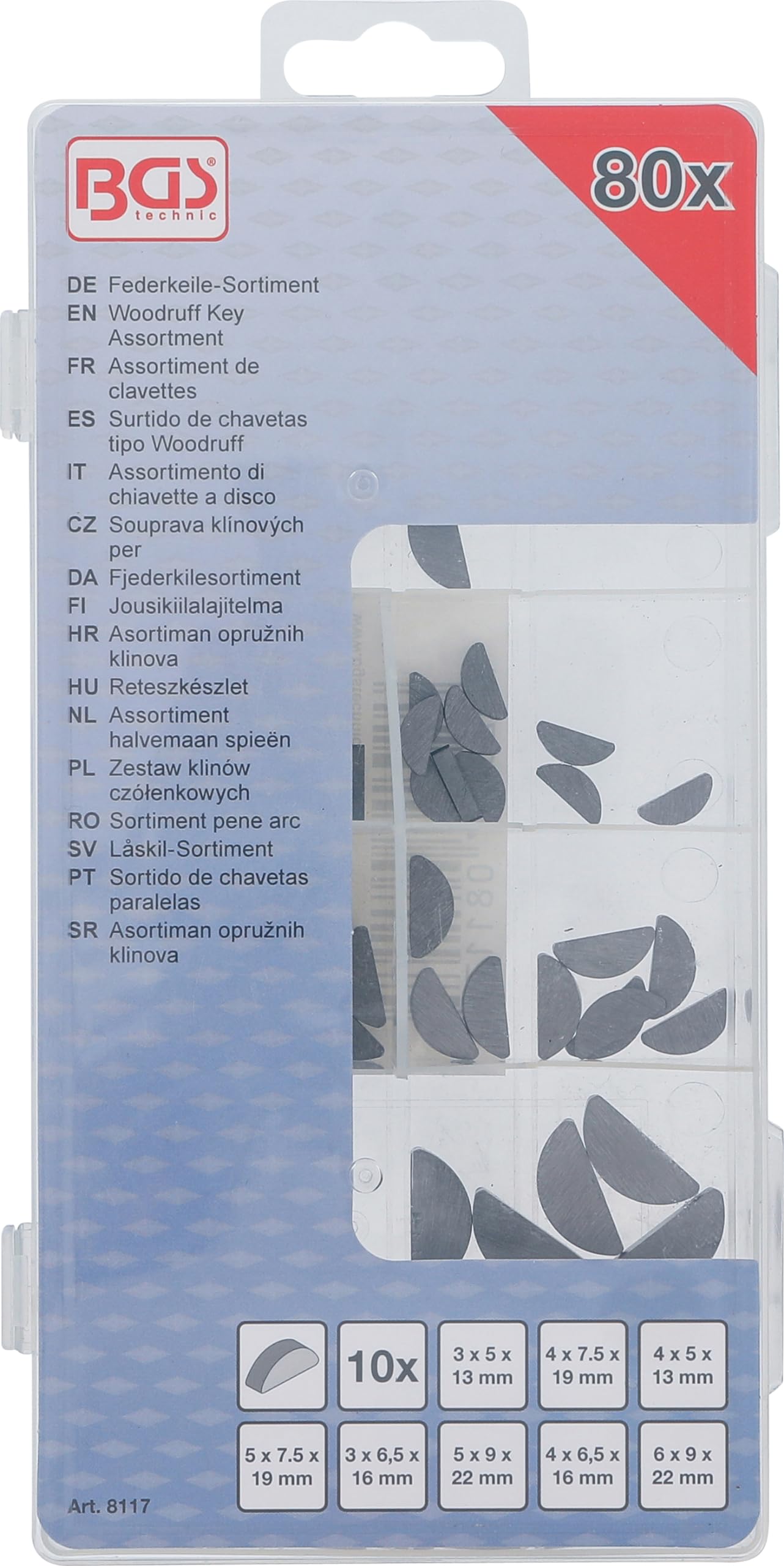 80 Pezzi Chiavette Elastiche - Set Assortito 8 Misure Per Meccanica E Fai Da Te - Foto 6