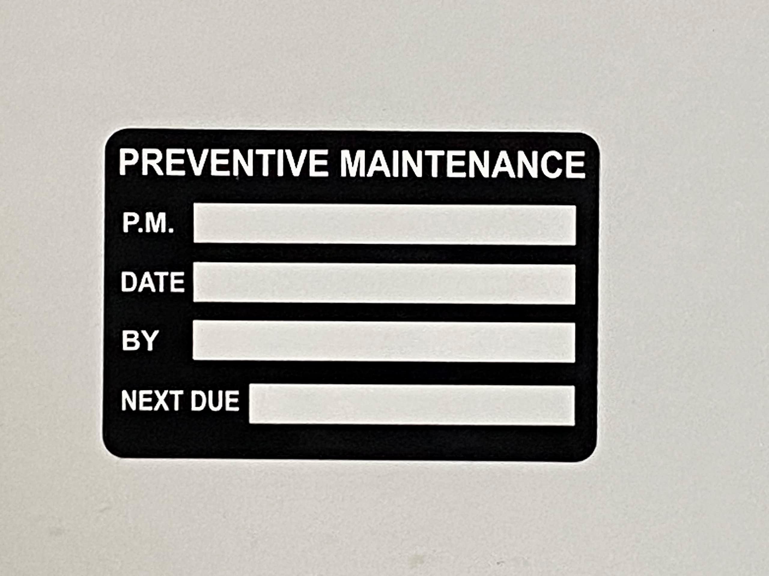 Amazon.com : 2x3 inch 200 PCS Black Preventive Maintenance Stickers for ...