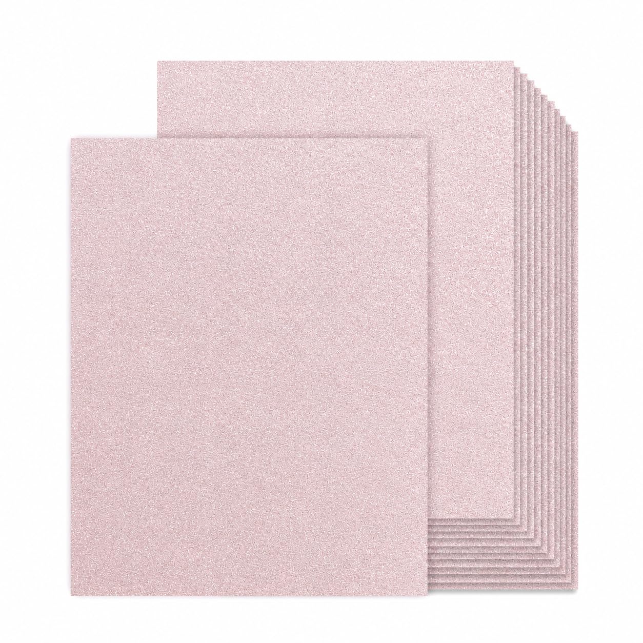 30 Sheets Pink Glitter Cardstock 8.5 x 11 Inch, 92lb Heavyweight, No Shed