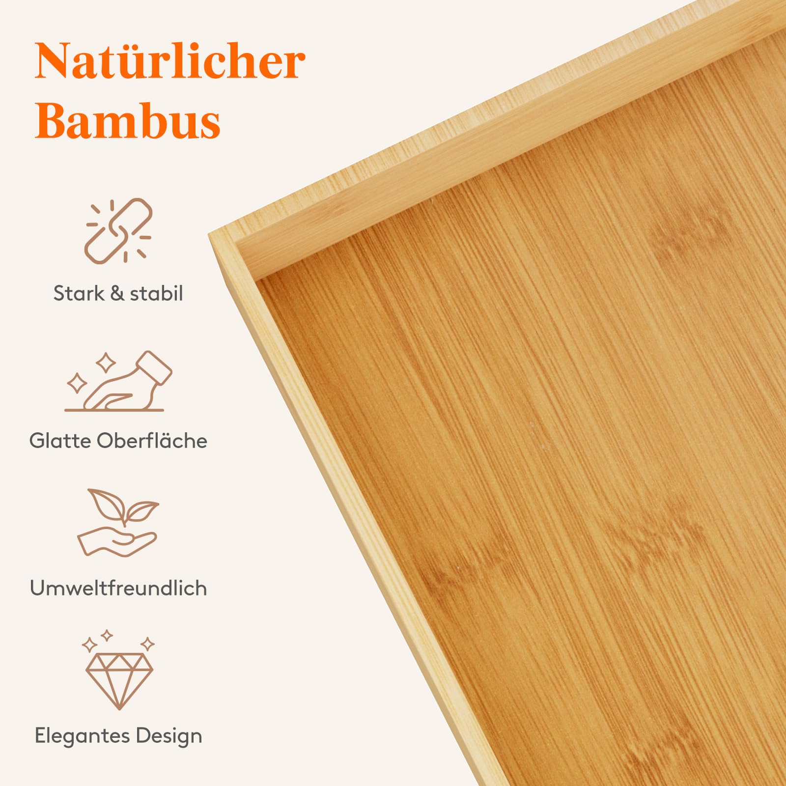 Lifewit 10er-Set Schubladen Organizer mit 6 Einsätzen, Verstellbare Aufbewahrungsbox mit 11 Fächern, Schubladenteiler aus Holz für Küchenutensilien, Schminktisch organizer, Make-up, Büro, Badezimmer