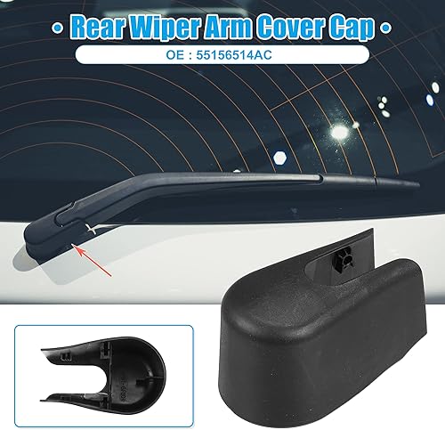 Miniatura 2 de ACROPIX Tapa de tuerca de brazo de limpiaparabrisas trasero para Volvo XC90 - Paquete de 1 negro