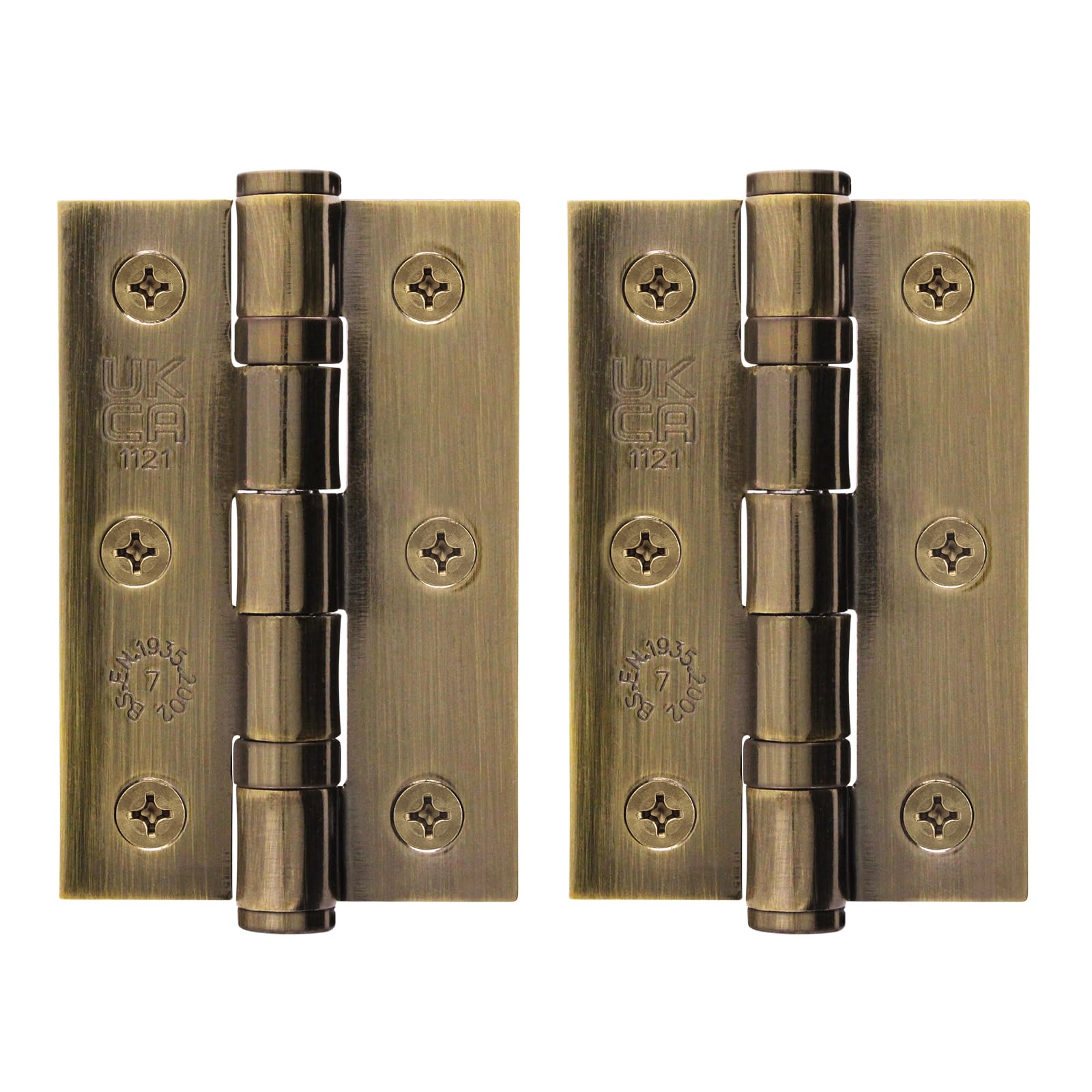 EAI Bronze Door Hinges | 3 Inch / 76mm Florentine Bronze Internal Fire Door Hinges | 1 Pair