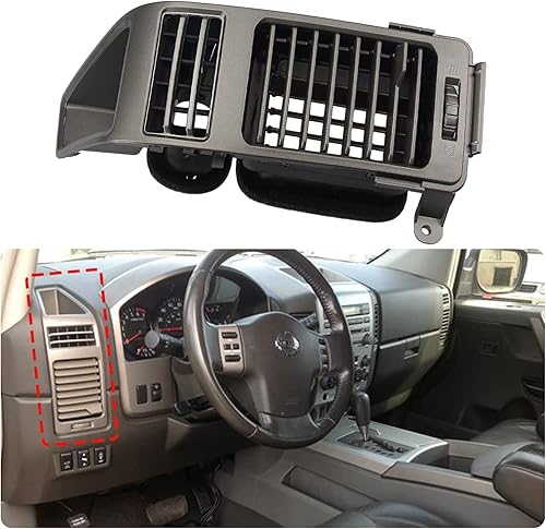 Miniatura 2 de USTAR Rejilla de ventilación de aire gris izquierda para Nissan Titan 2004-2015 Nissan Armada 2004-2006 68421-7S000