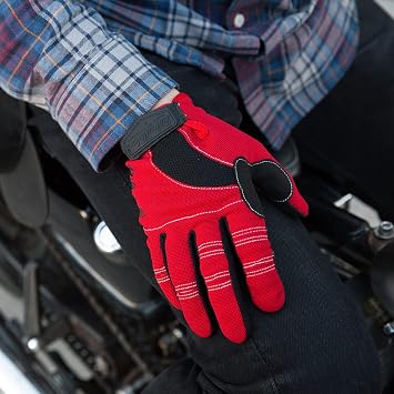 Biltwell Moto Gloves | Motorcycle Gloves | Abrasion Resistance | Breathable Fabric | Open Cuff