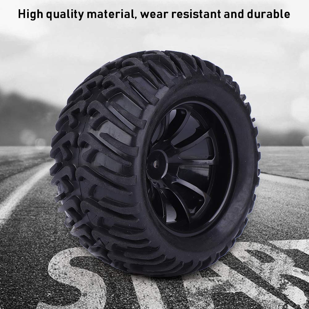 Dilwe RC Wheel Tire Super Grip 125 mm Y Type for 1/10 Remote Control Car Model (Black)