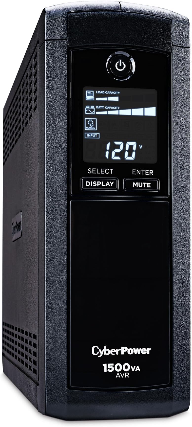 CP1500AVRLCD Intelligent LCD UPS Battery Backup and Surge Protector, 1500VA/900W, 12 Outlets, AVR, Mini-Tower, UL Certified
