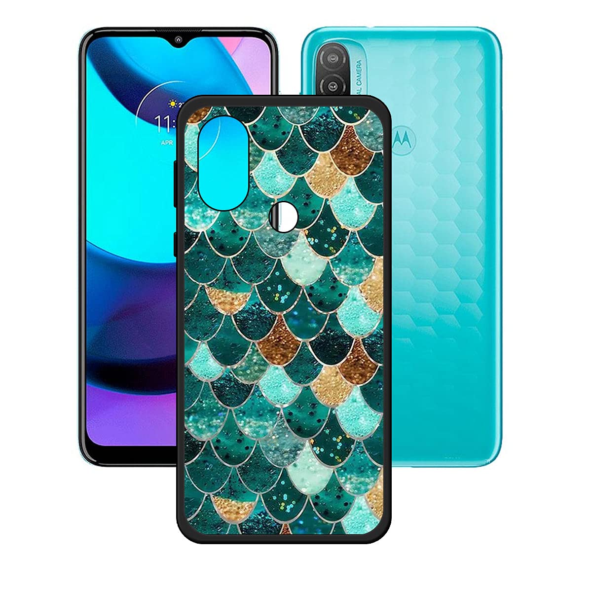Custodia per MOTOROLA MOTO E30 XT2158/ E40 XT2159 Cover SILICONE TPU GEL + VETRO