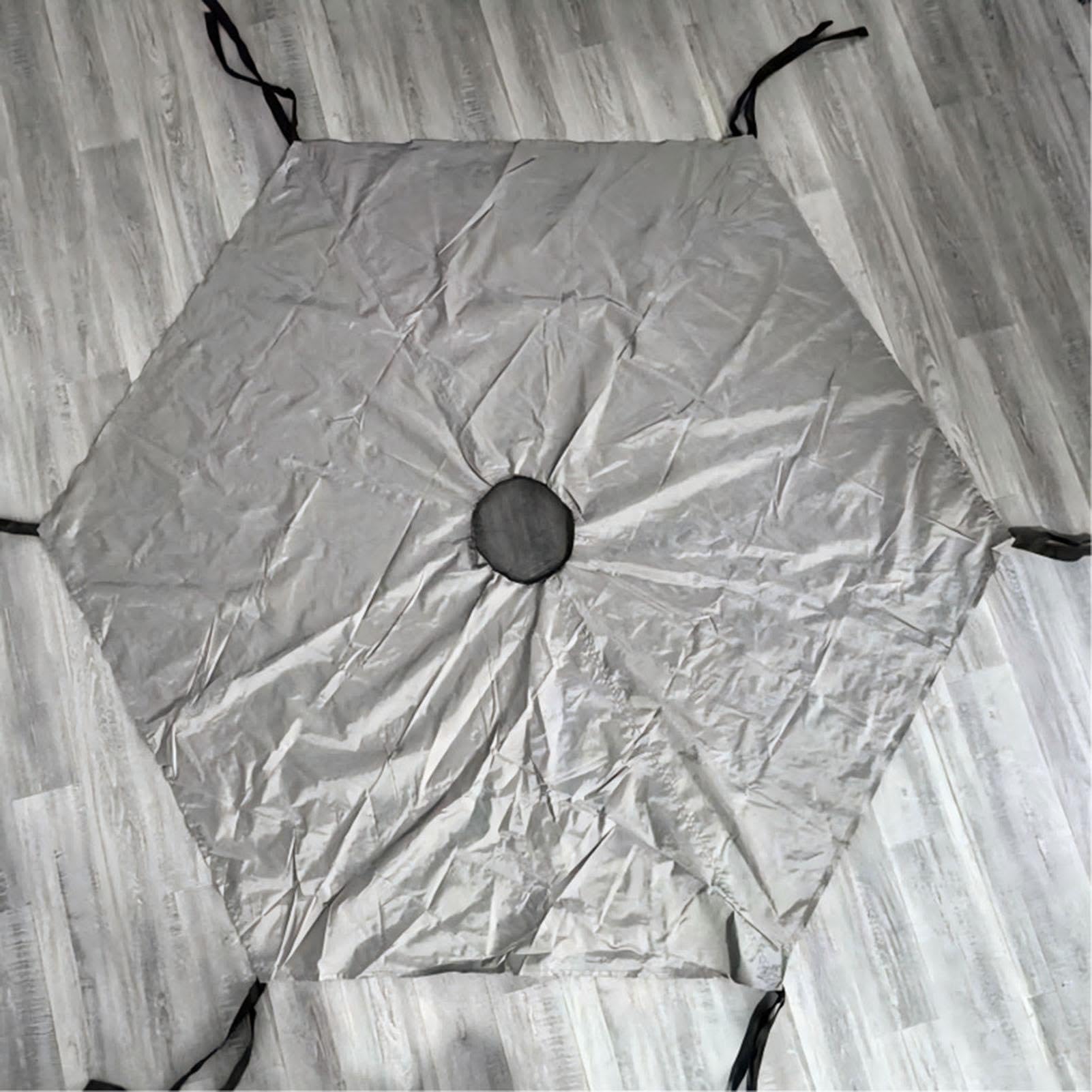Trampolin Sonnendach für 6 Stangen: UV-Schutz & Regendach – wasserdichte Abdeckung für 6ft, 8ft, 10ft, 12ft, silberbeschichtete Trampolin-Plane gegen Laub & hitzen