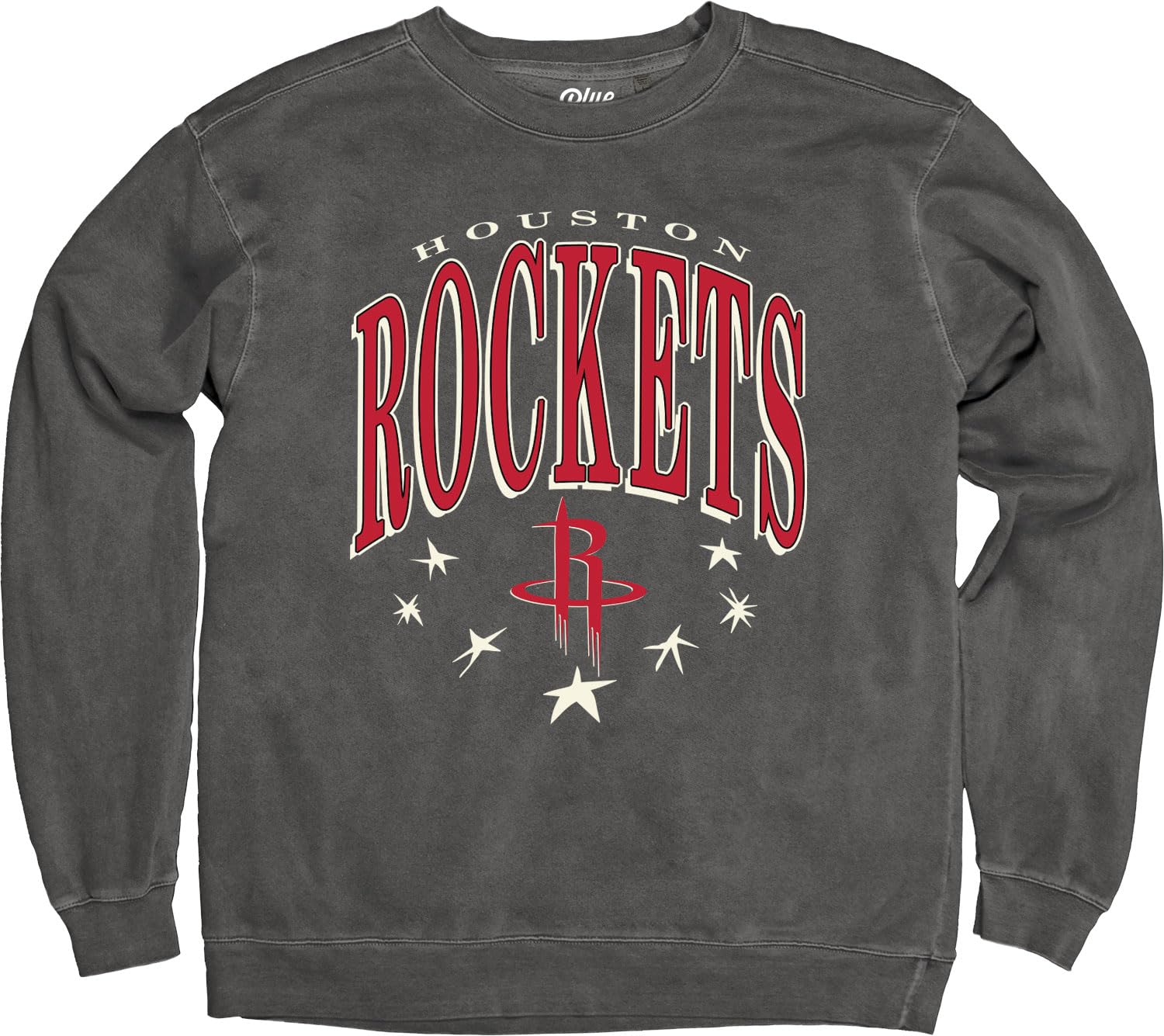 Blue 84 NBA unisex-adult Nba Officially Licensed Crewneck Sweatshirt Ringspun Black Stars