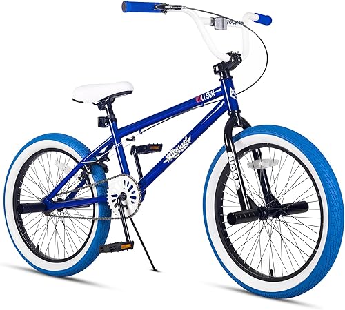 Freestyle - Bicicletas BMX de 20 pulgadas para niños con 4 clavijas para adolescentes de 8 a 15 años, niños, niñas, principiantes con palanca,
