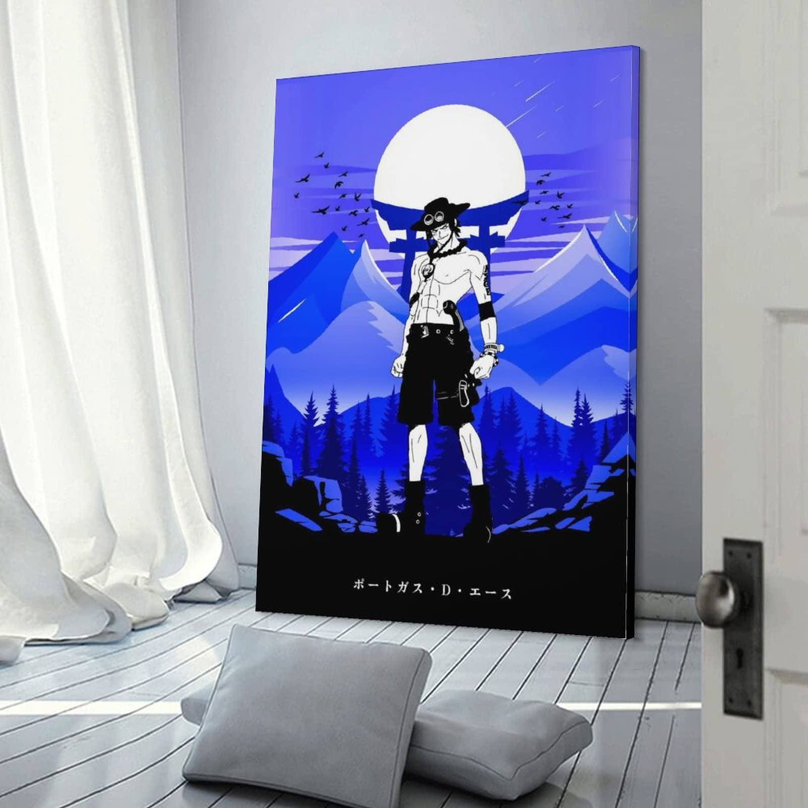 ワンピース ポートガス・D・エース アートプリント 壁掛け 置き飾り ワンピース ポートガス・D・エース アートプリント 壁掛け 置き