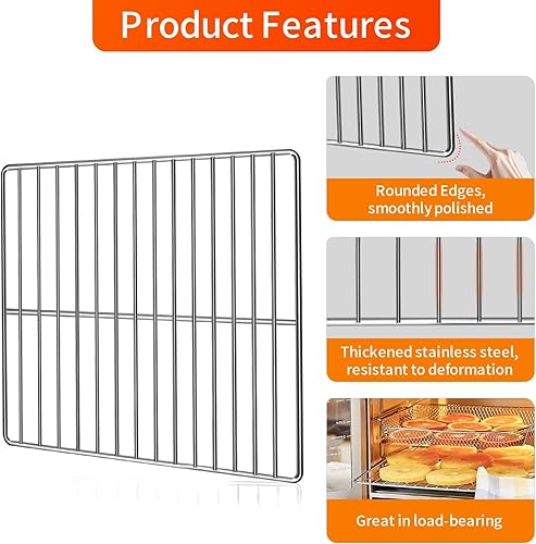 Miniatura 4 de Piezas de repuesto para freidora de aire Emeril Lagasse de 26 cuartos de galón, 12.5 x 11.5 pulgadas de acero inoxidable para freidora de aire,