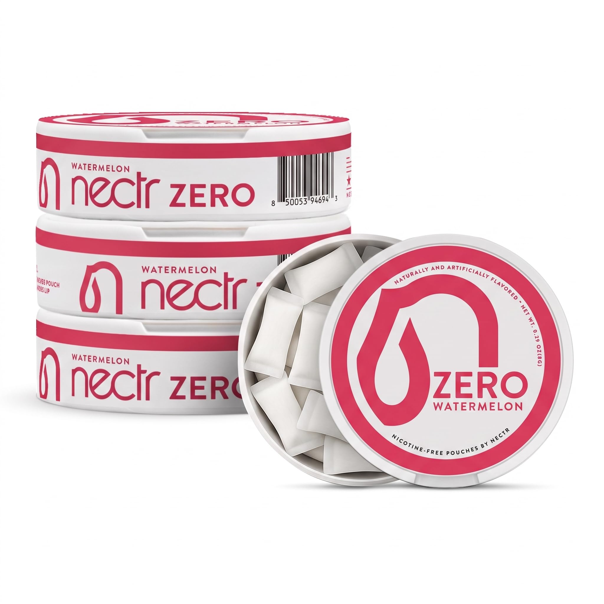 Nectr Zero Pouches, Watermelon, 4 Count