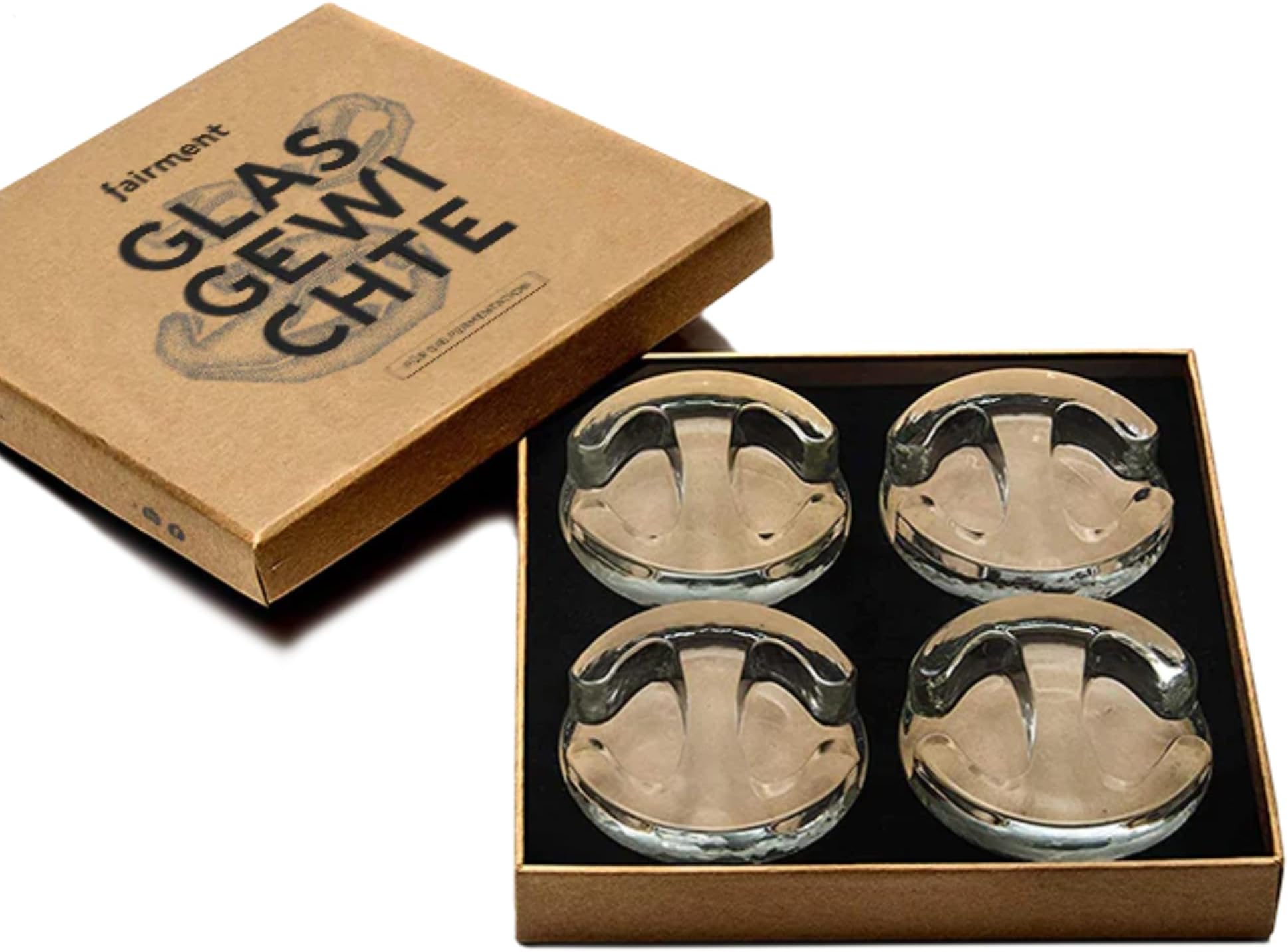 Fairment Set of 4 Glass Weights for Fermentation of Sauerkraut Kimchi Cucumber etc. Weighted stone.