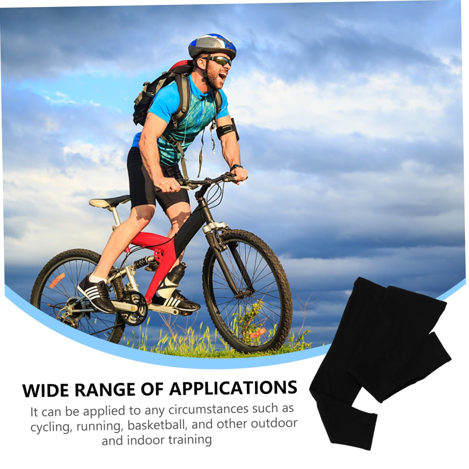 ibasenice Herbst- und Winterreitbeinabdeckung radfahren kniewärmer im Freien Beine Thermik Thermal- Fell Vlies heimtrainer fahrrad Polyester Black