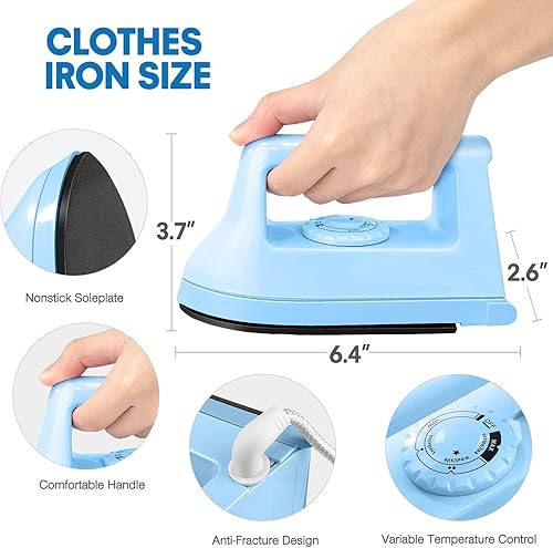 Miniatura 2 de Mini plancha para manualidades, acolchado, plancha de viaje, plancha para el hogar, suministros de planchado fácil, mini plancha eléctrica, mini