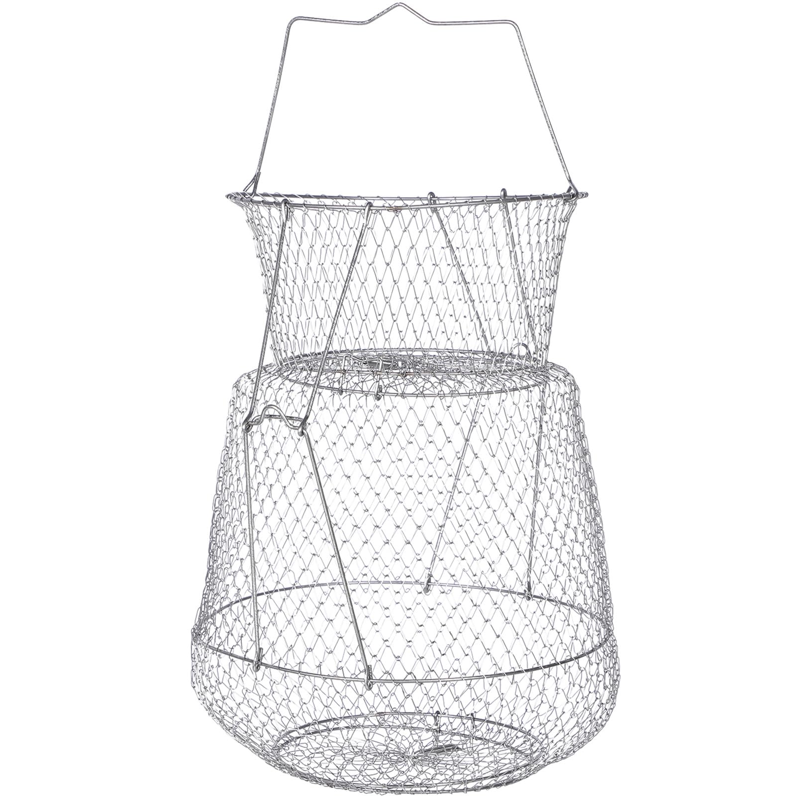 Angoily Red de Pesca Plegable de Acero Fondo Plano, Ligera y Resistente para Capturar Peces y Langostas en Actividades de Pesca