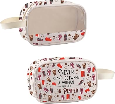 TSOTMO Drinks Merch Makeup Bag Pepper Soda Drinks Gift for Soda Lovers Pepper Drinking Gift for Drinker Never PE Bag